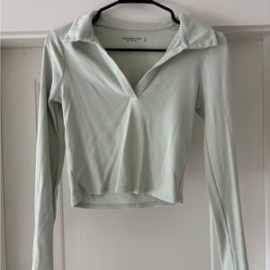 Abercrombie & Fitch Mint Cropped Long Sleeve